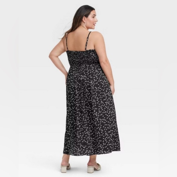 Black Strapless Dress A New Day Black and White - Picture 3 of 11